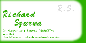 richard szurma business card